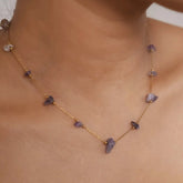 Amethyst Cascade Dainty Necklace