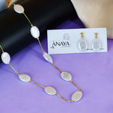 Baroque Oval Flat Pearl Dainty Set