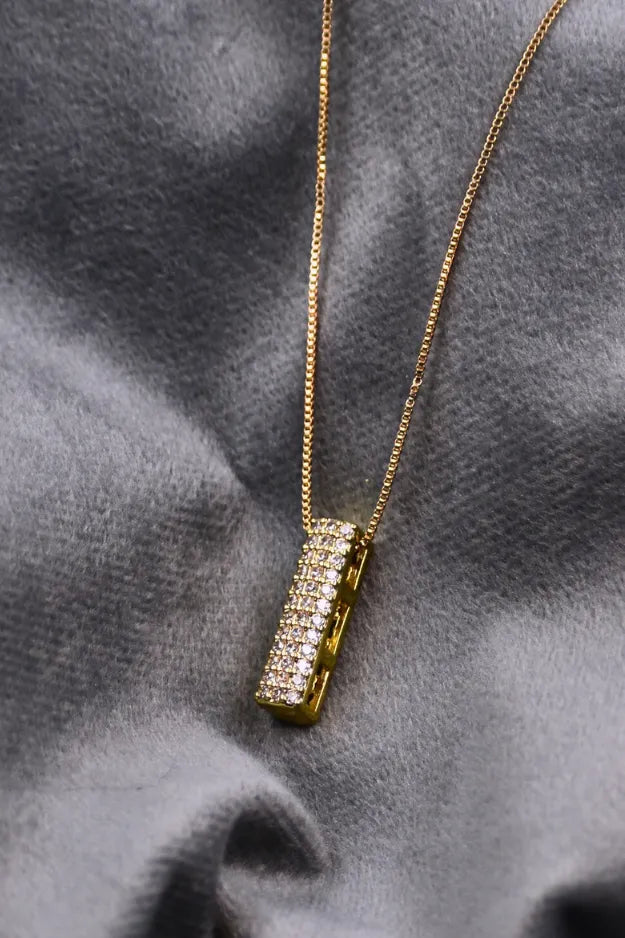 Diamond Alphabet Pendant Chain