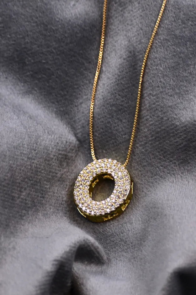 Diamond Alphabet Pendant Chain