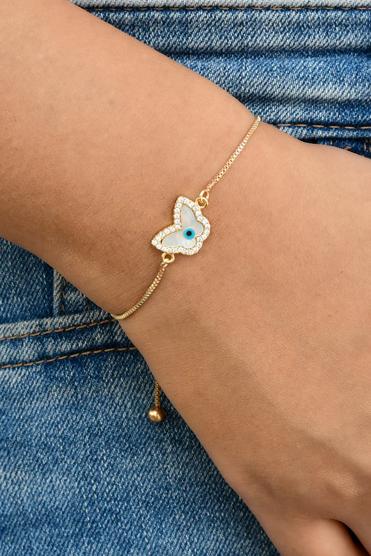 Butterfly Evil Eye Bracelet 1