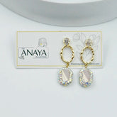 Celeste Royale - Agate Marcasite Earrings