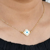 Clover Evil Eye Pendant Chain