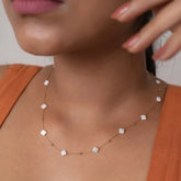 Clover Pearl Elegance Dainty Necklace
