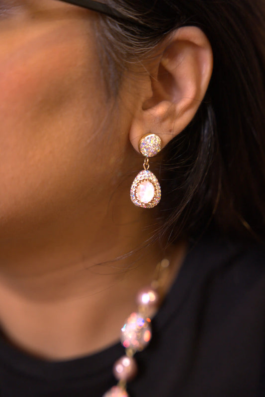 Crystal Marquise Shell Pearl Luxury Jewellery Set