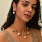 Crystal Marquise Link Chain Set