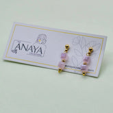 Cuboid Beaded Dainty Earrings