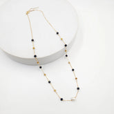 Dainty MS Bead And Pearl Necklace