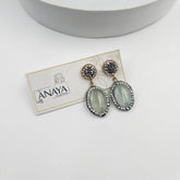 Marquise Agate Oval Earrings