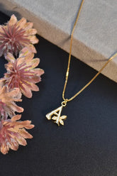 Floral Alphabet Pendant Chain
