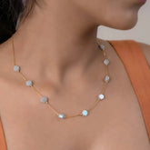 Flat Hexagon Dainty Necklace