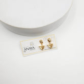 Golden Butterfly Dainty Earrings