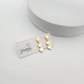 Golden Clover Dainty Earrings