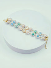 Luxury Agate Marcasite Double Strand Bracelet