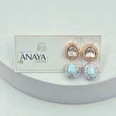 Luxury Agate Marcasite Kundan Earrings