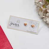 Matt Heart Stud Earrings