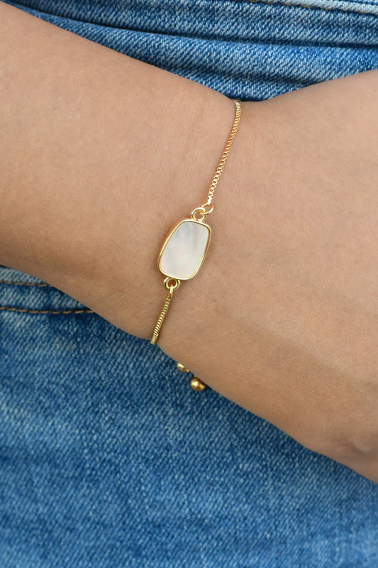 Oval Mother of Pearl (MOP) Bracelet