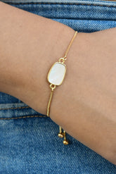 Oval Mother of Pearl (MOP) Bracelet
