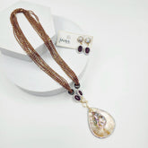 Pear Shaped Pendant with Italian Grace Mop Luxury Set