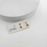 Red CZ Dainty Earrings
