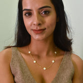 Flat Round Pearl Necklace