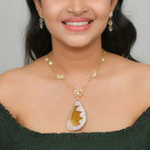 Rustic Agate Kundan Elegance Set