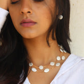 Set of 2 Flat Baroque Pearl Necklace