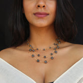 Set of 3 Marcasite Layered Necklace