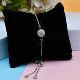 Silver CZ Ball Bracelet