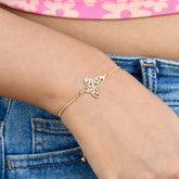 Studded Butterfly Pull Bracelet