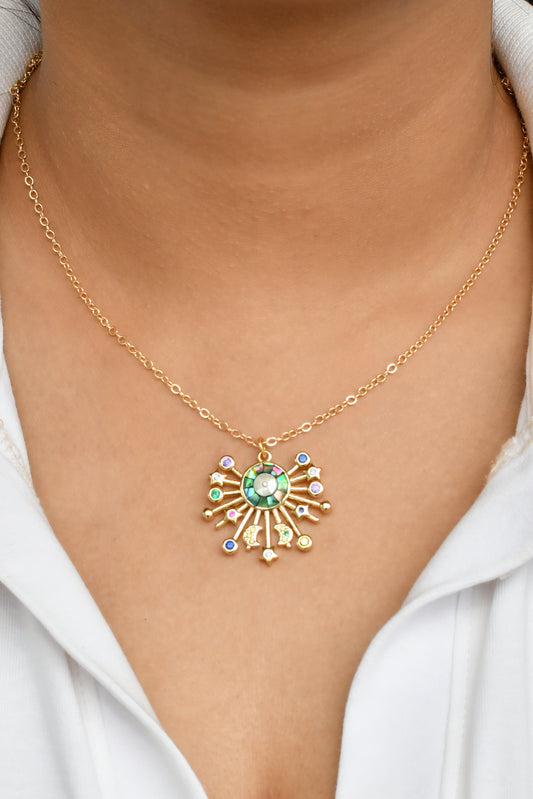 Sunburst Evil Eye Pendant