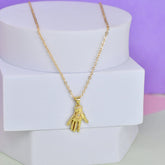 Turkish Palm Evil Eye Pendant Chain