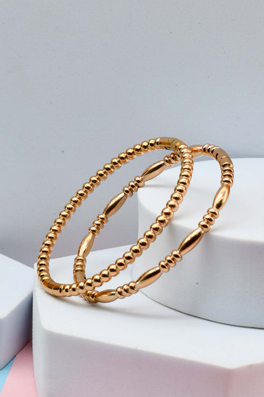 Unisex ss Kada Carved