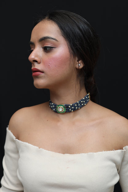 Water Pearl Kundan Choker