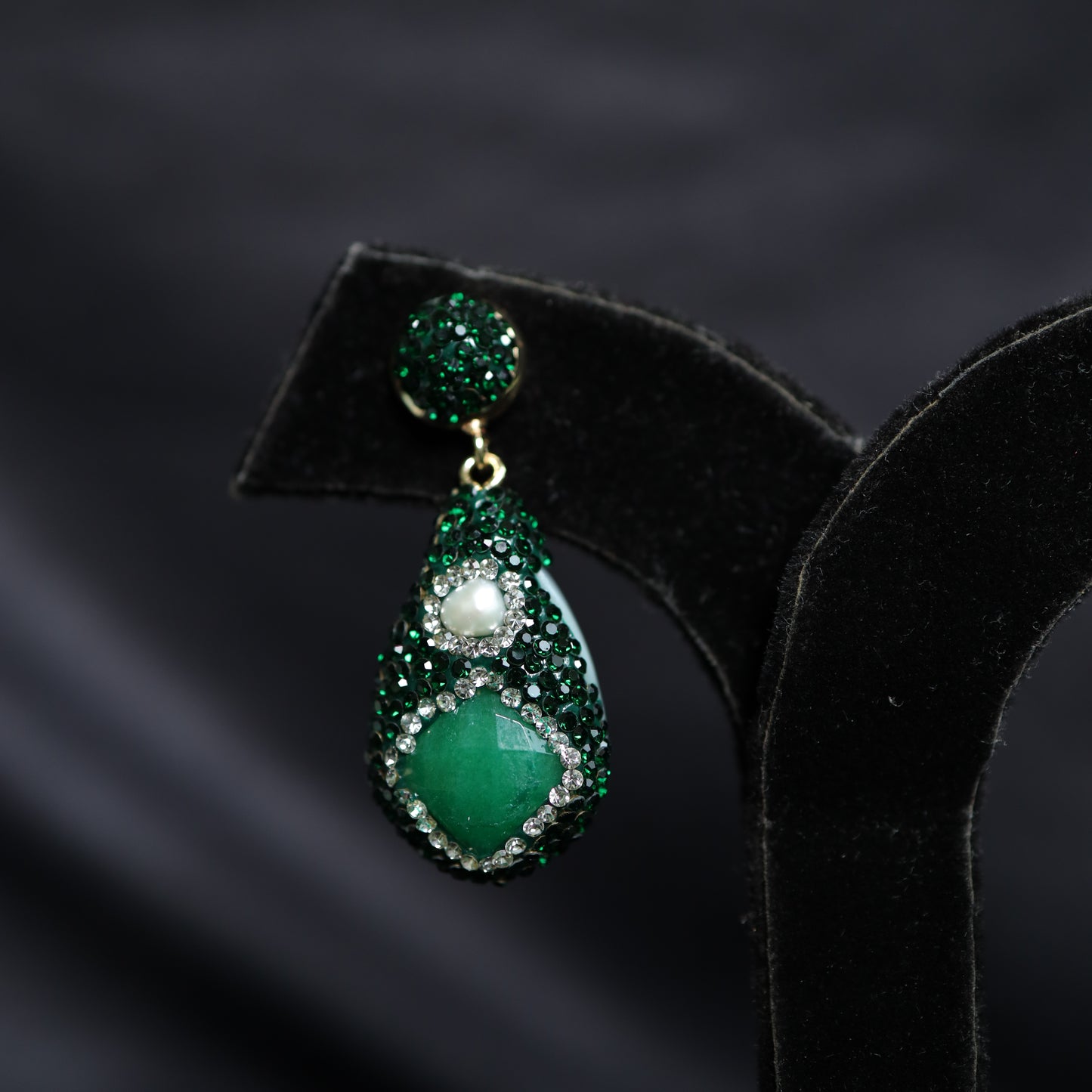 Green Marcasite Dangler