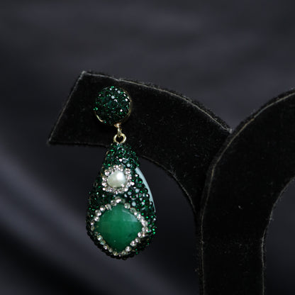 Green Marcasite Dangler