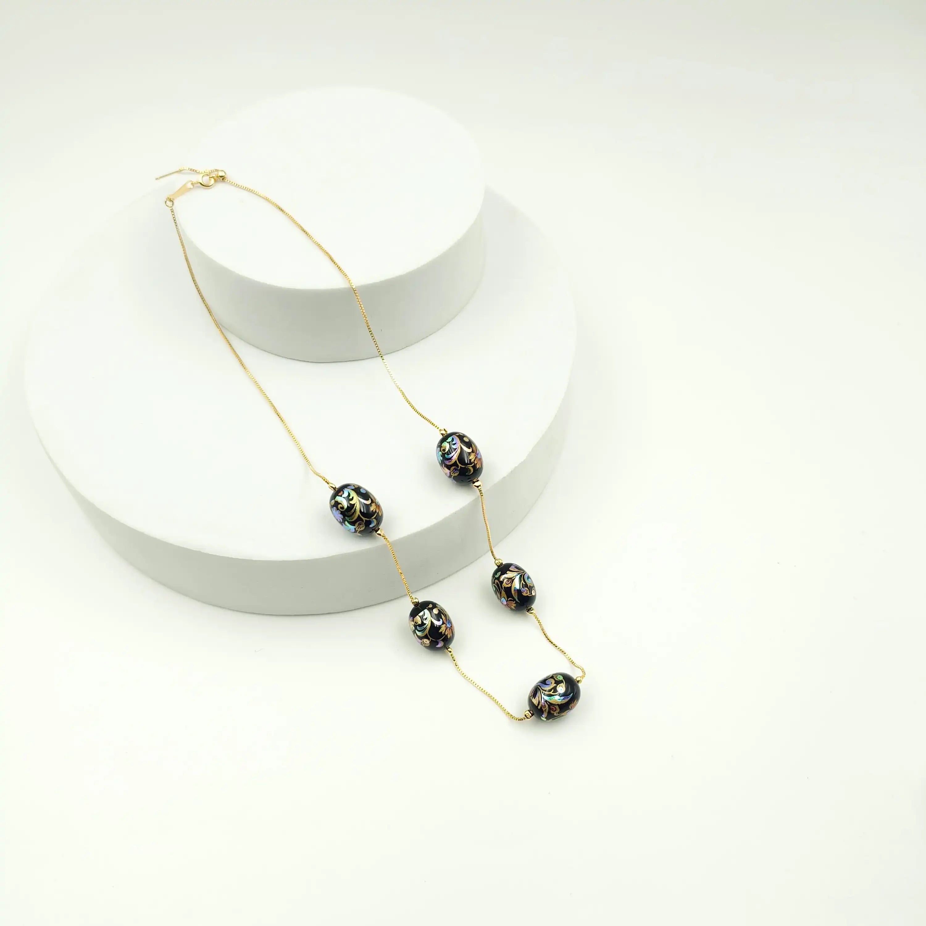 5 Charm Floral Dainty Necklace