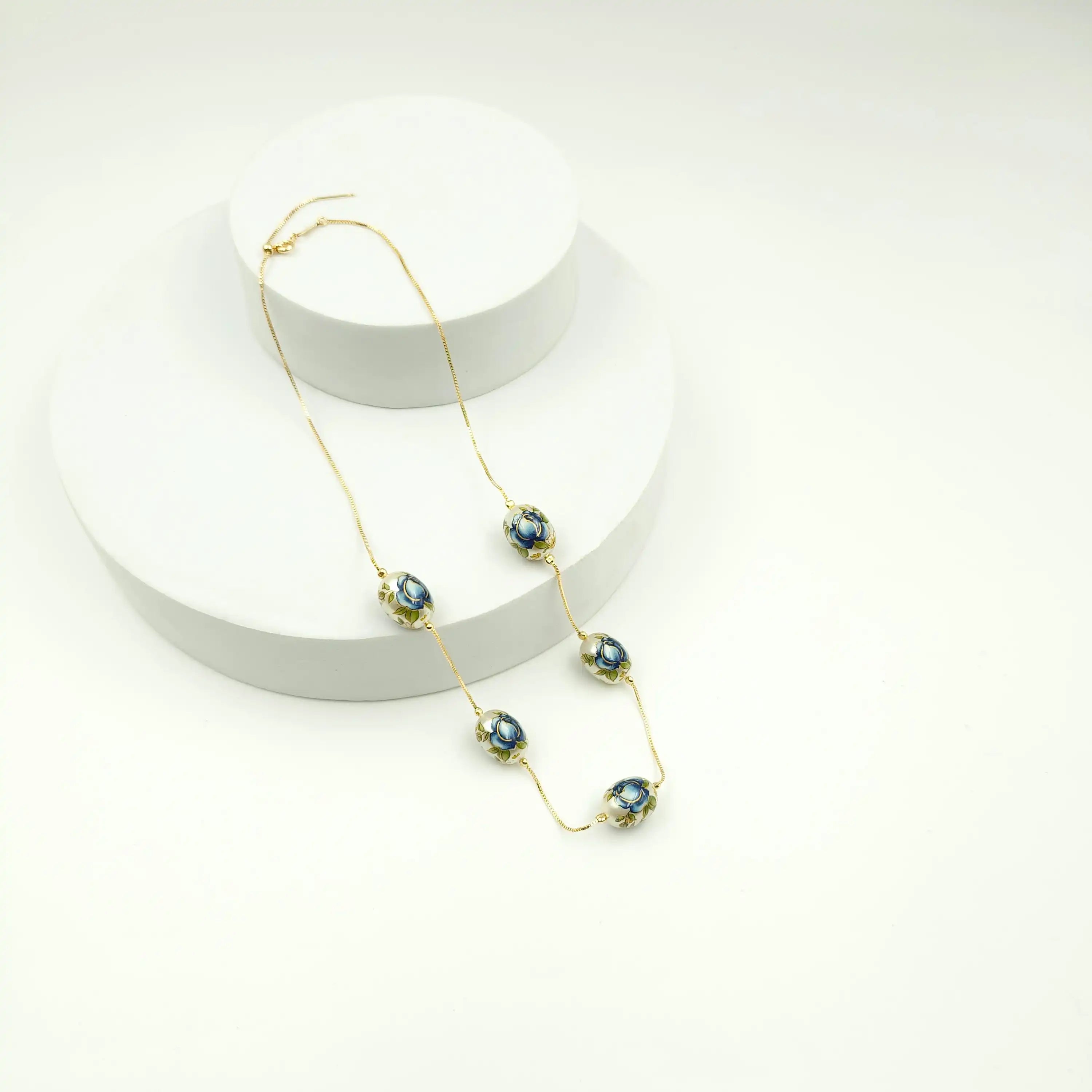 5 Charm Floral Dainty Necklace