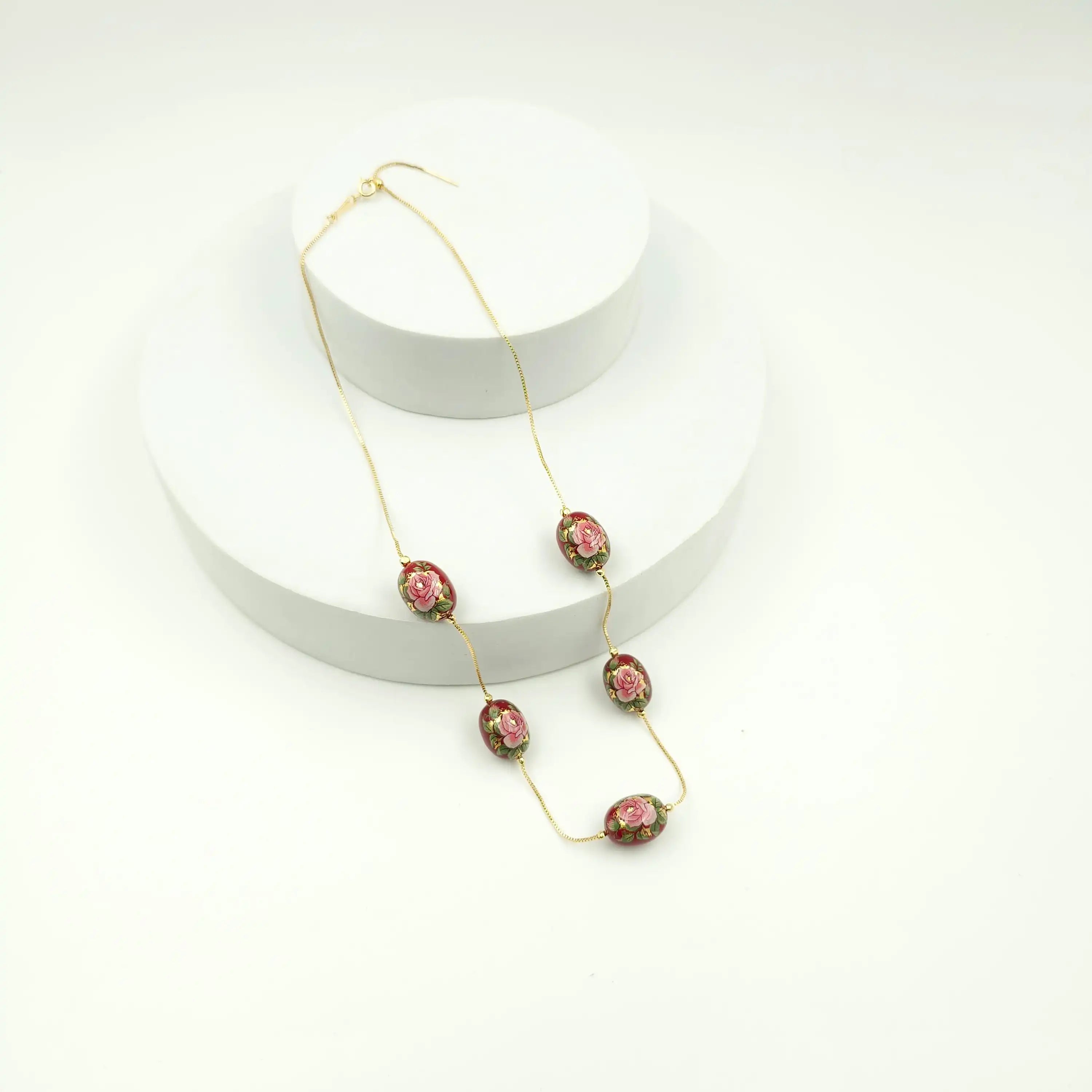 5 Charm Floral Dainty Necklace