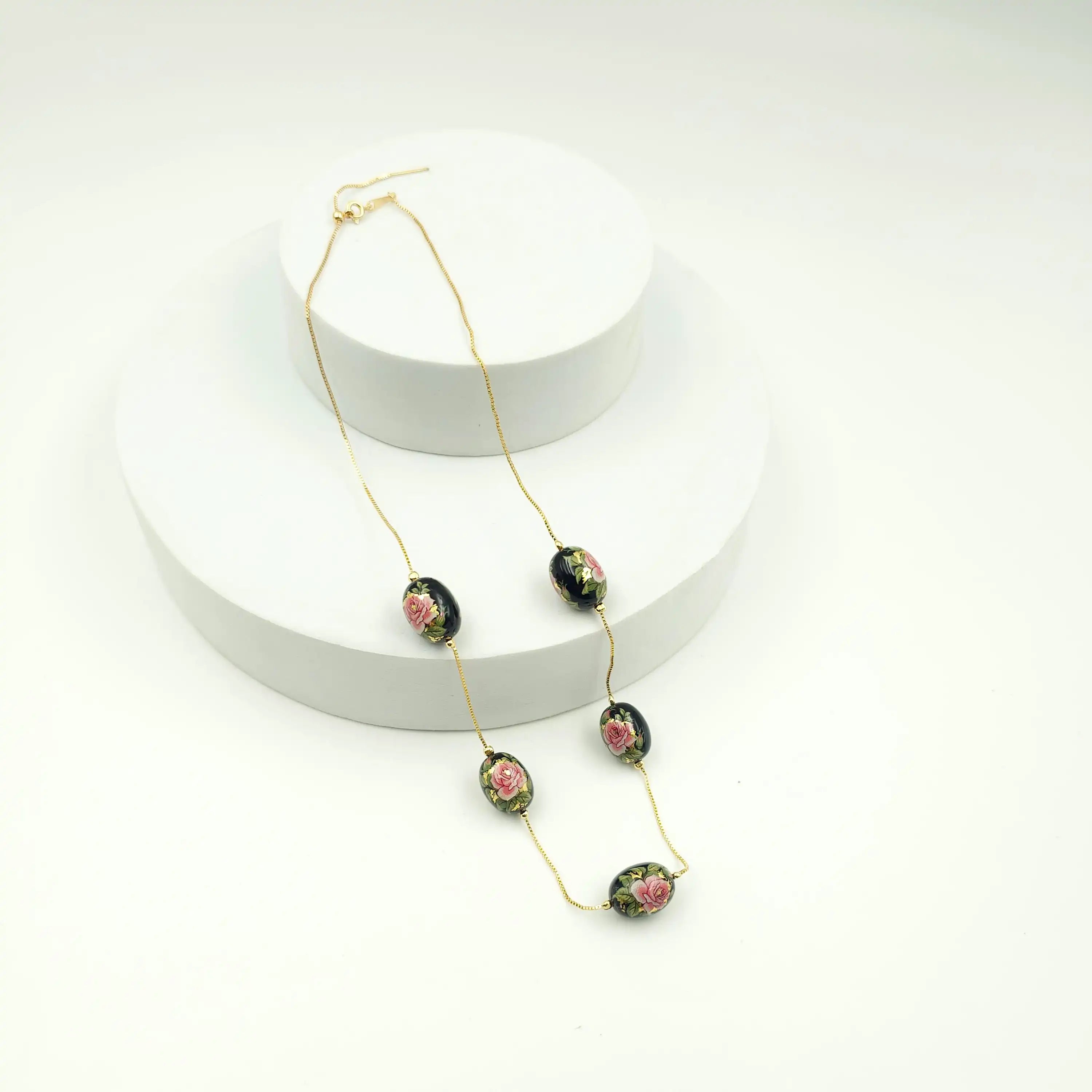 5 Charm Floral Dainty Necklace