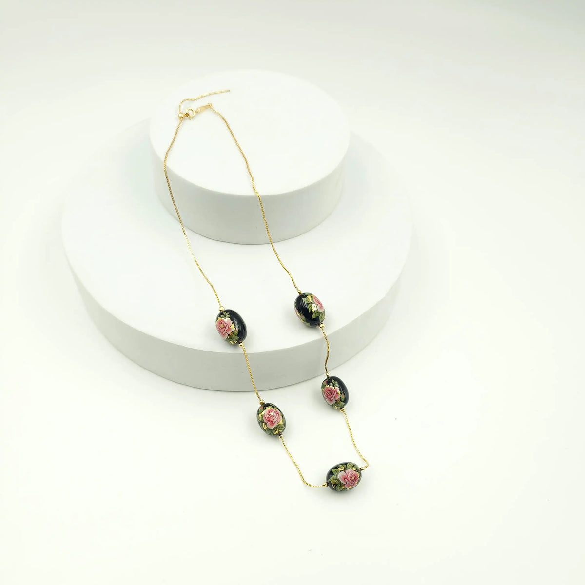 5 Charm Floral Dainty Necklace