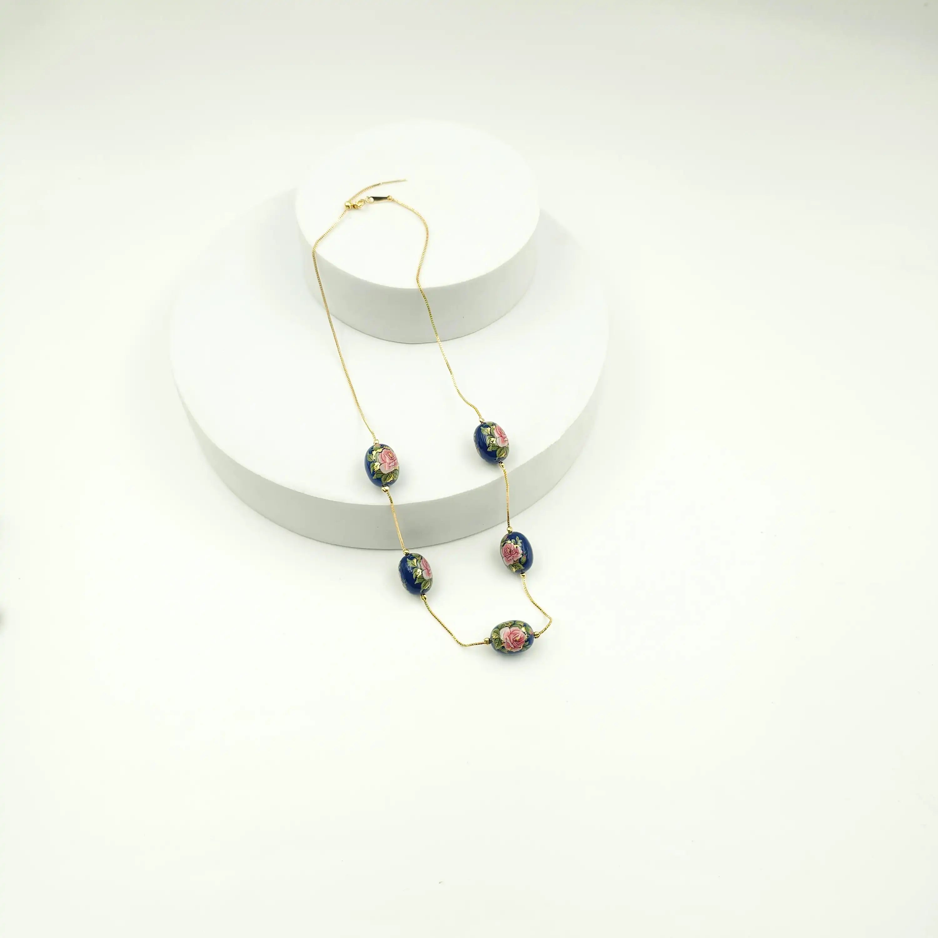 5 Charm Floral Dainty Necklace