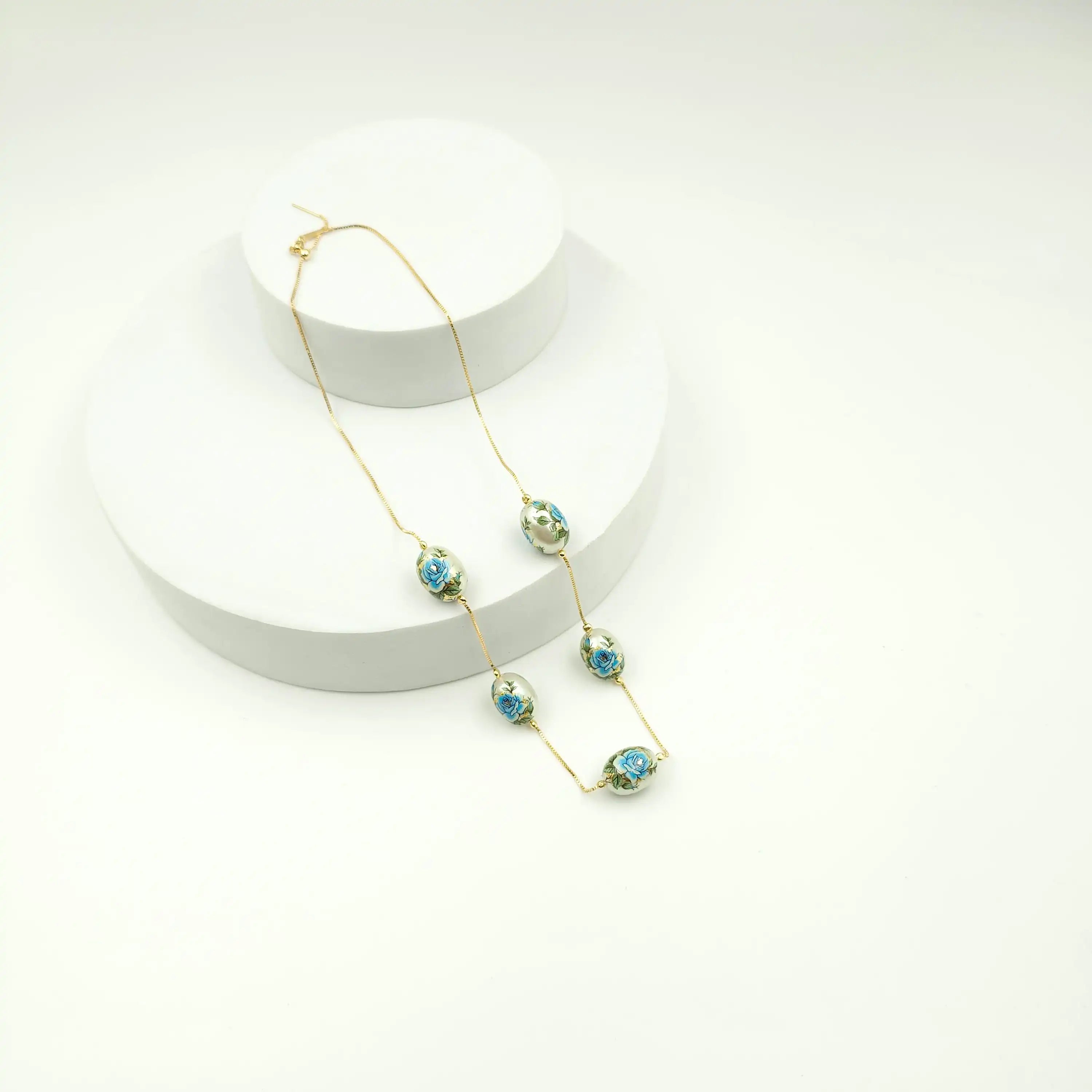 5 Charm Floral Dainty Necklace