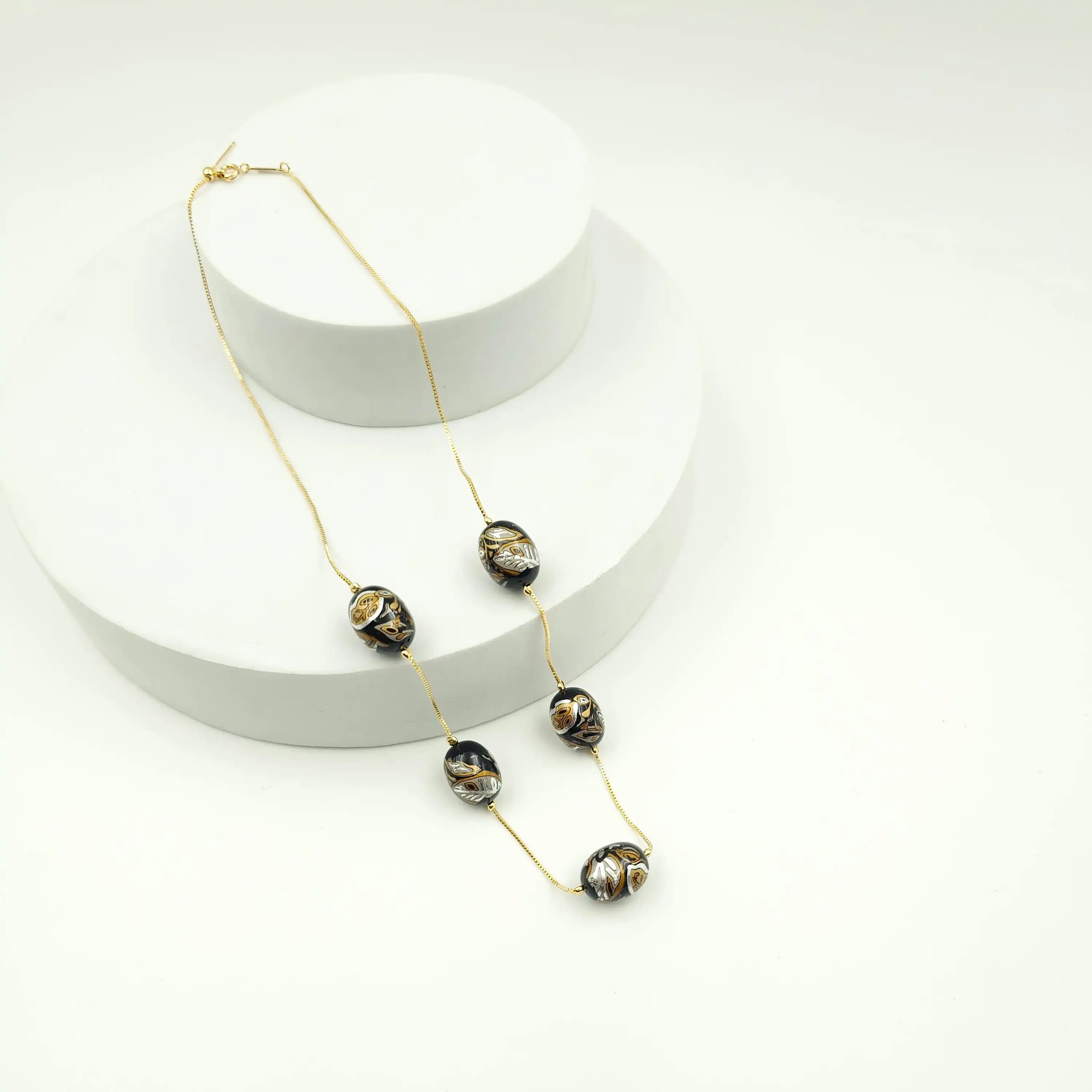 5 Charm Floral Dainty Necklace