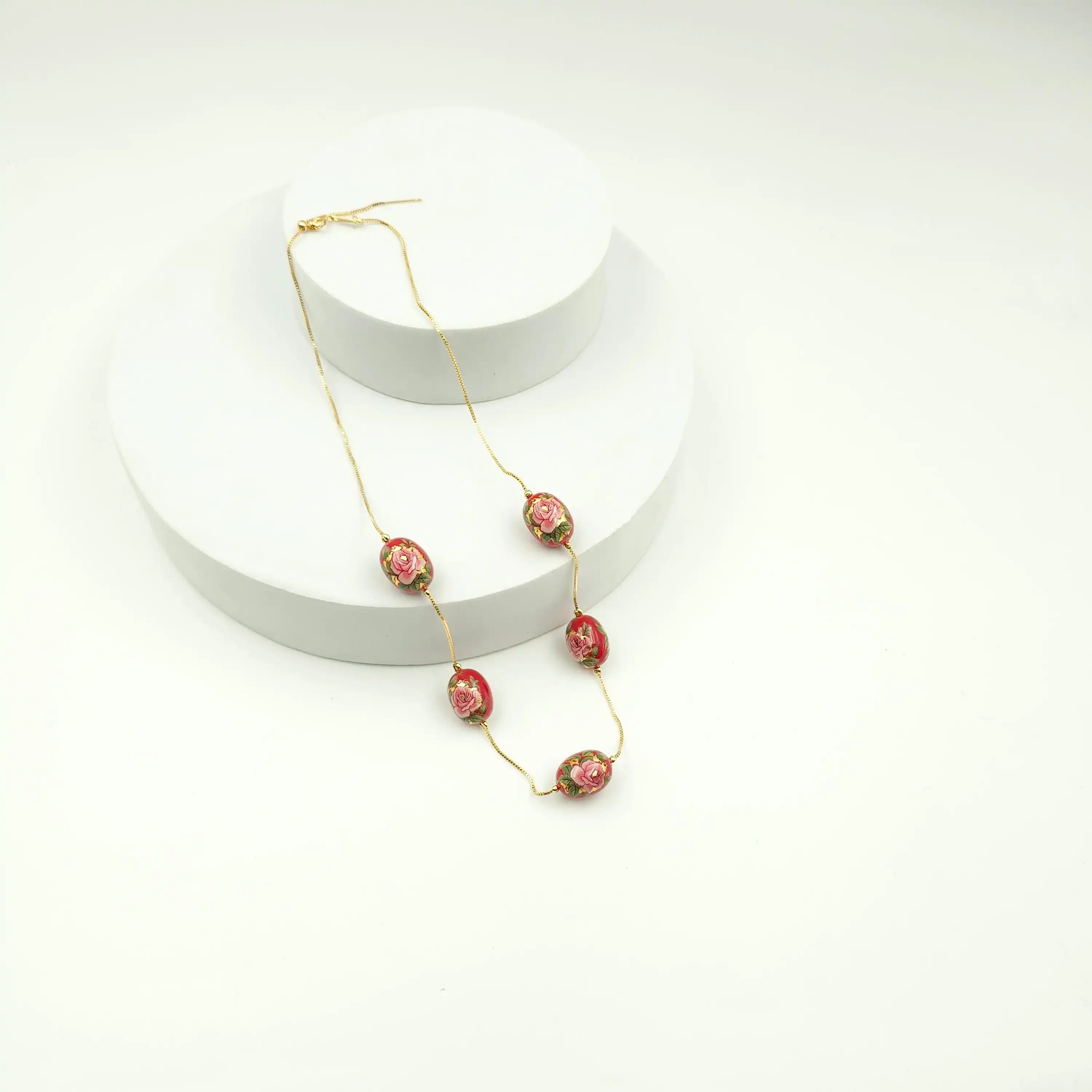 5 Charm Floral Dainty Necklace