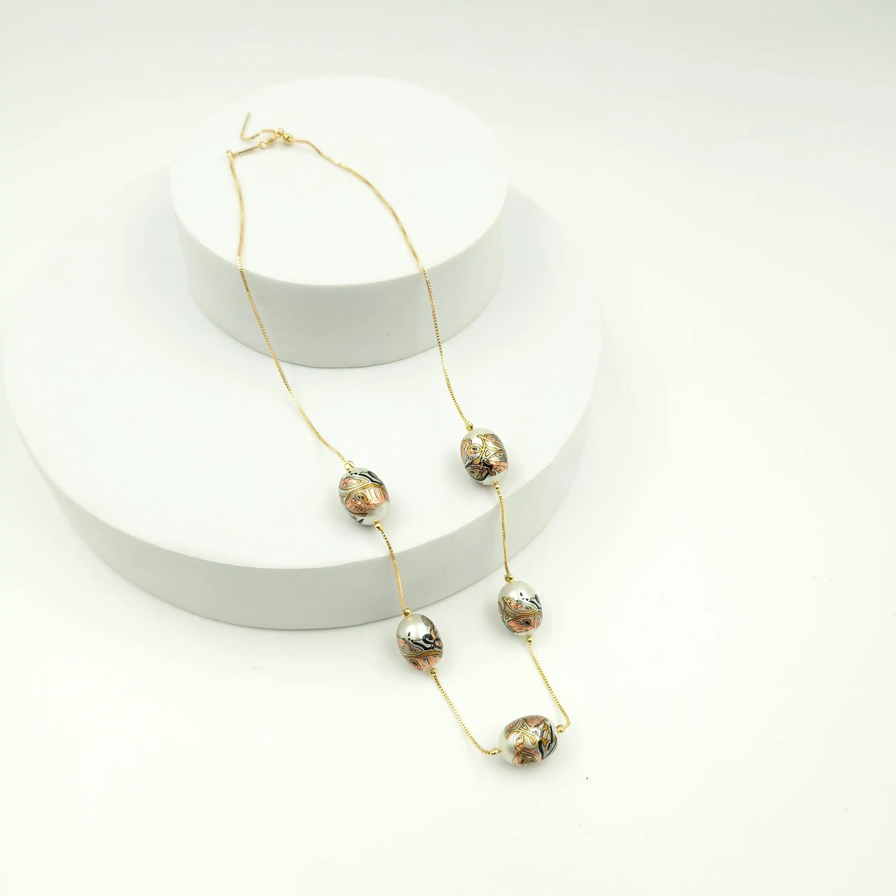 5 Charm Floral Dainty Necklace