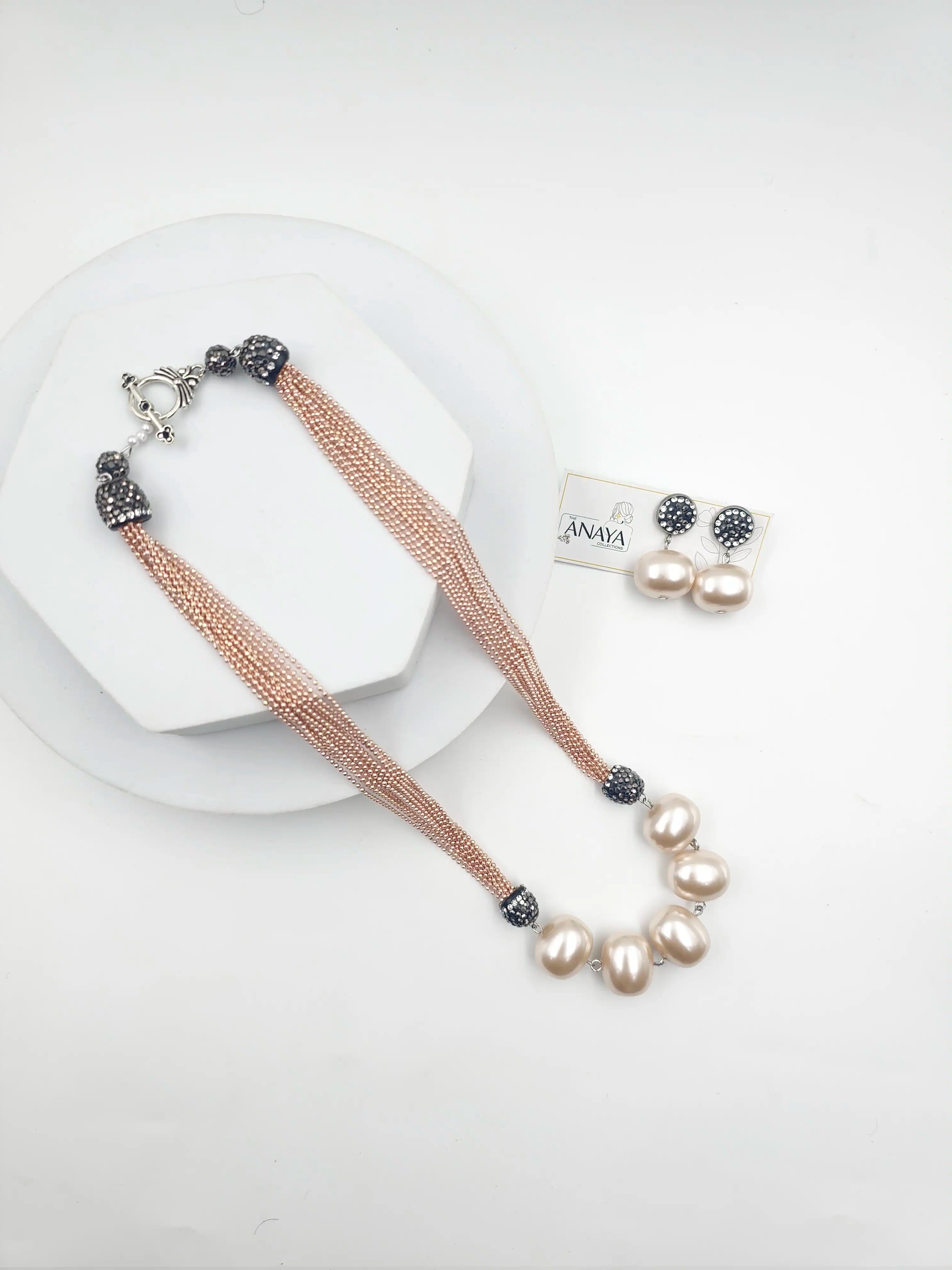 5 Pearl Italian Chain Set