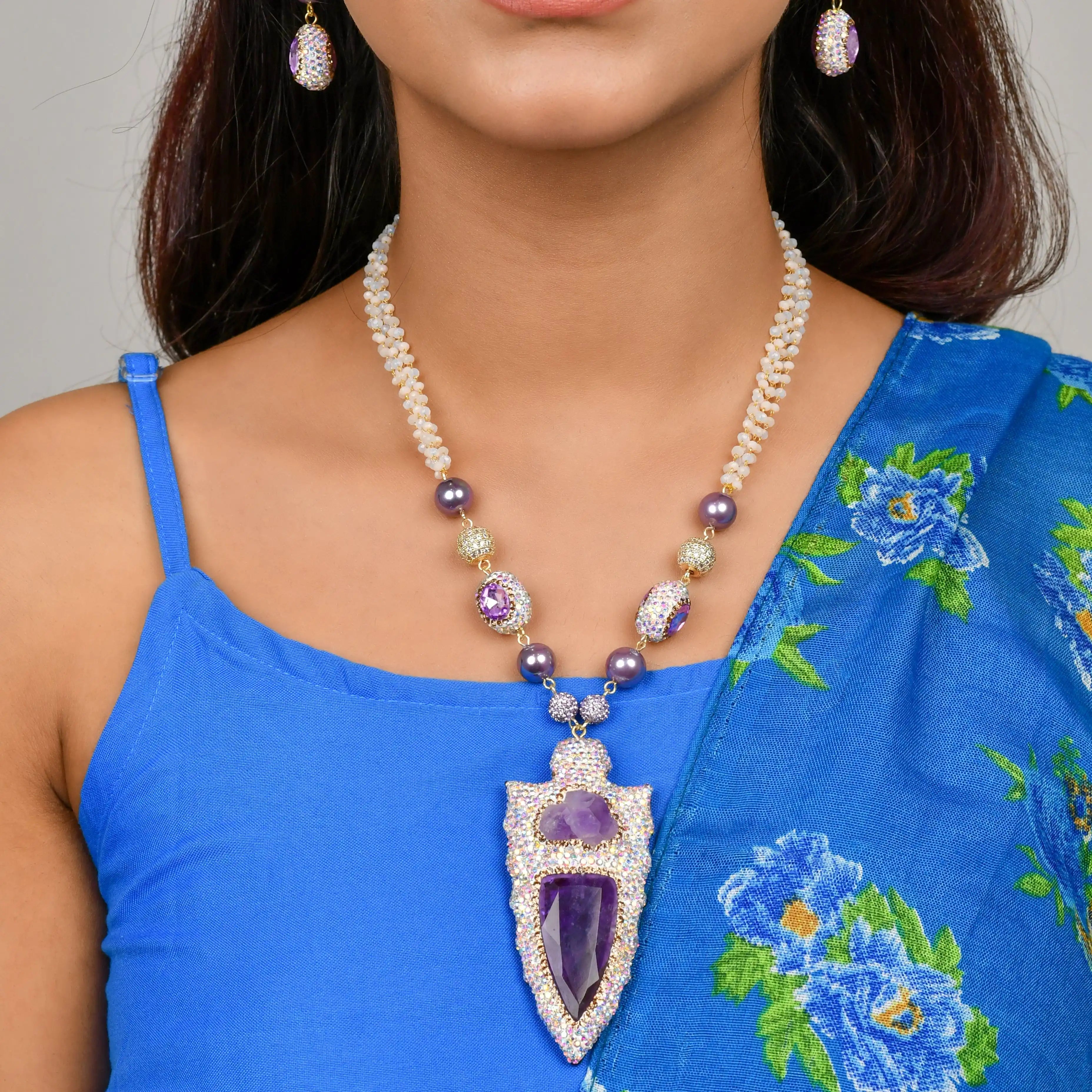 Agate Rice Chain Set