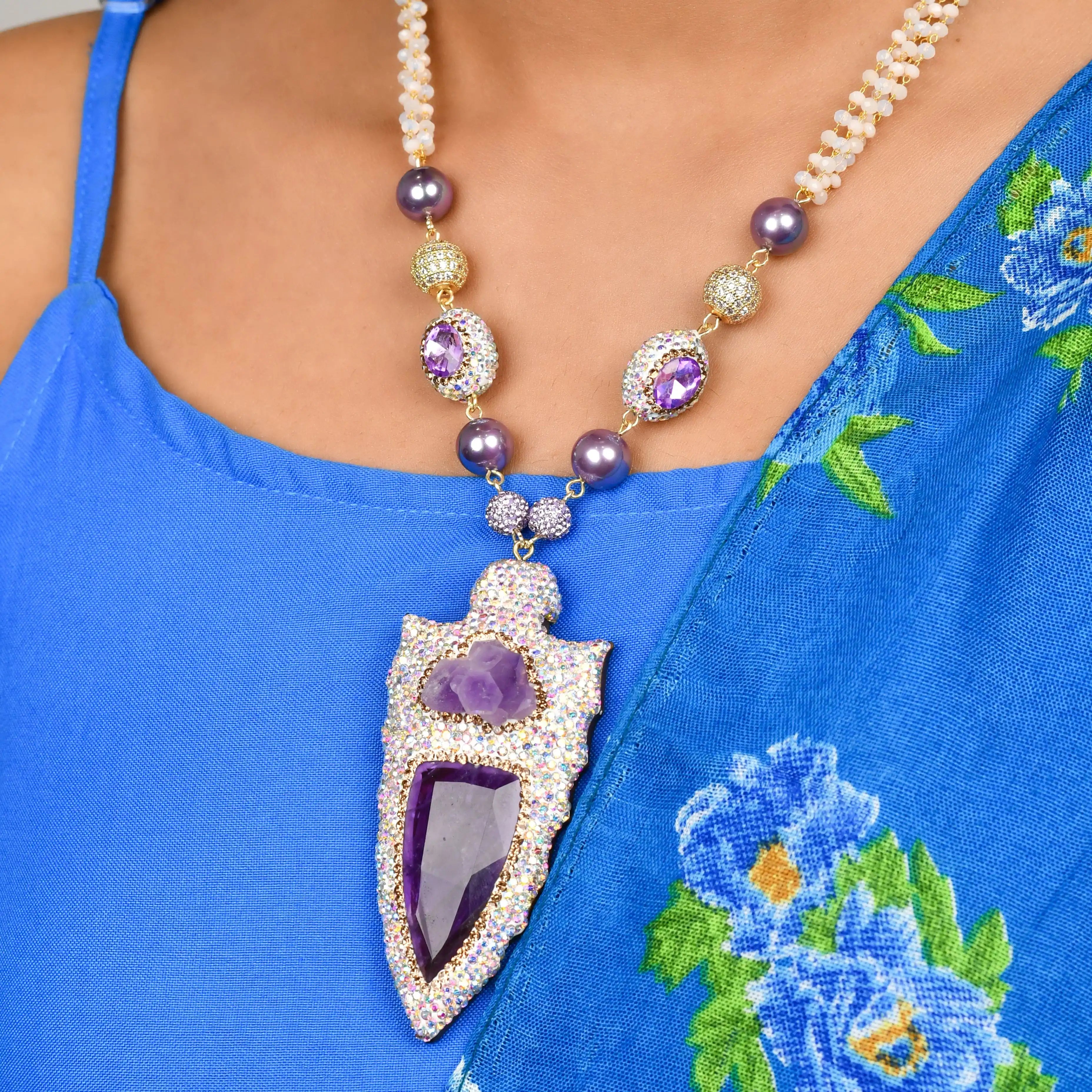 Agate Rice Chain Set