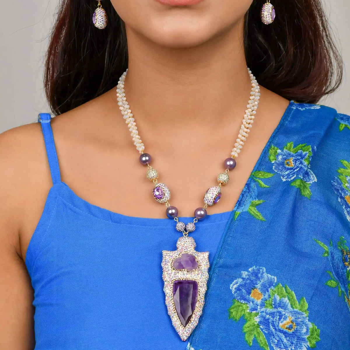 Agate Rice Chain Set